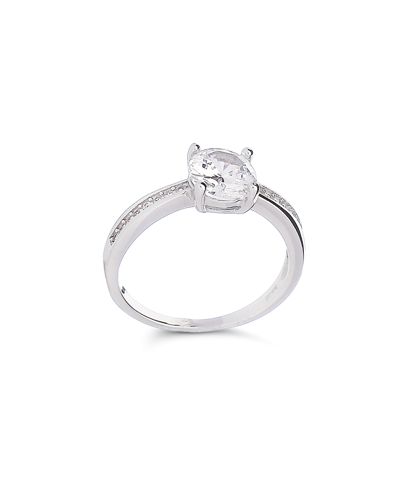 Hõbesõrmus tsirkoonidega Goldinga 00034