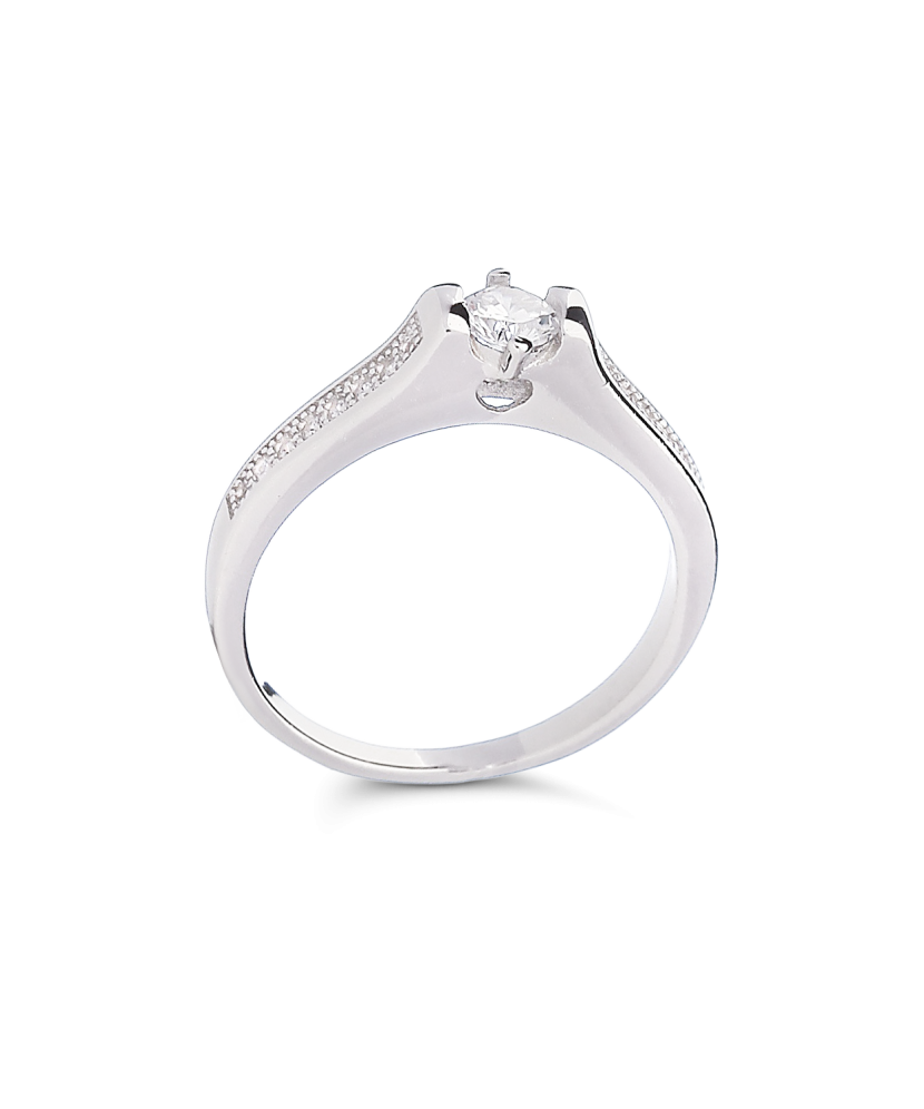 Hõbesõrmus tsirkoonidega Goldinga 00048