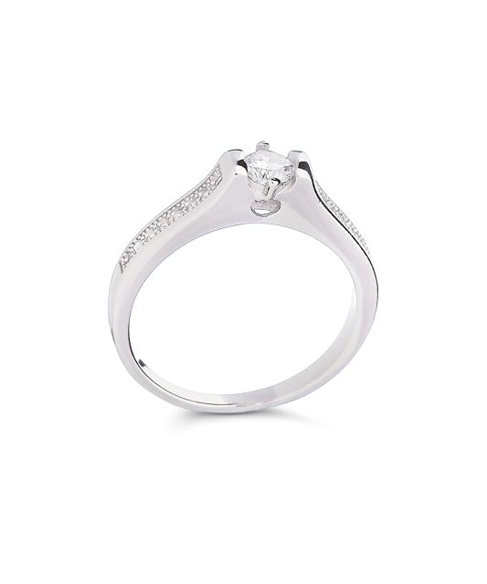 Hõbesõrmus tsirkoonidega Goldinga 00048