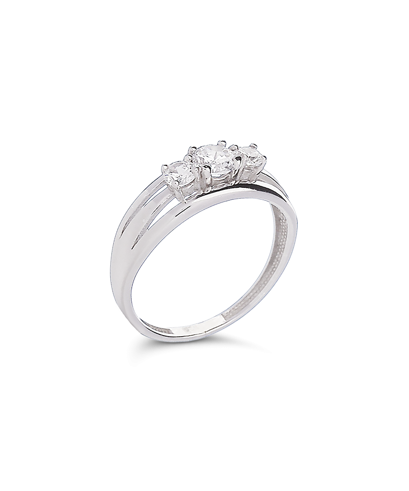 Hõbesõrmus tsirkoonidega Goldinga 00054