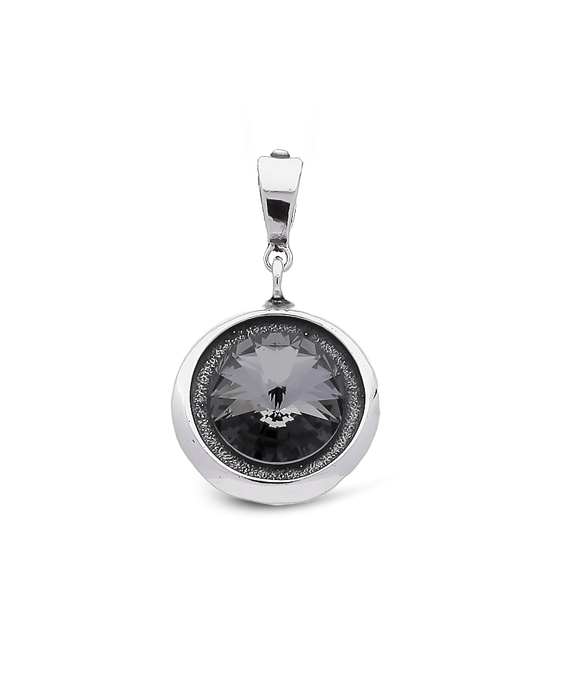 Серебряный подвеска с кристаллом