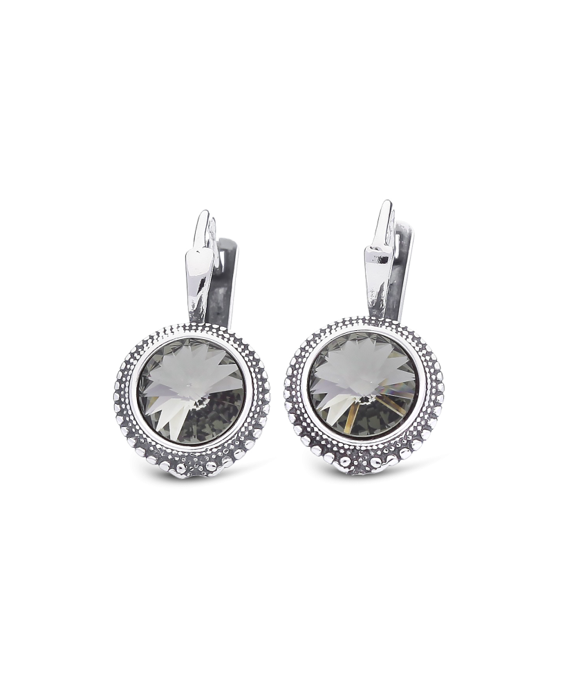 Hõbekõrvarõngad kristalliga