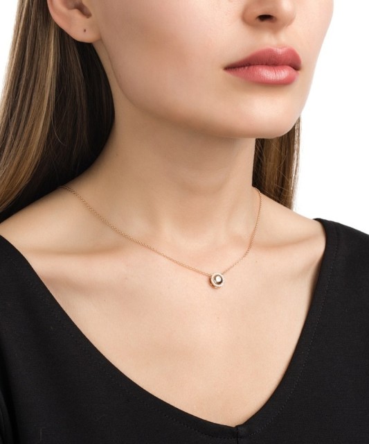 Kahekordne kuldripats tsirkoonidega - Kullast ripatsid - Goldinga