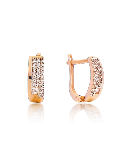 Kuldkõrvarõngad tsirkoonidega Goldinga 00469