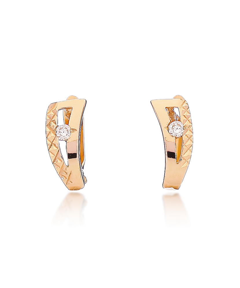 Kuldkõrvarõngad tsirkoonidega Goldinga 00510