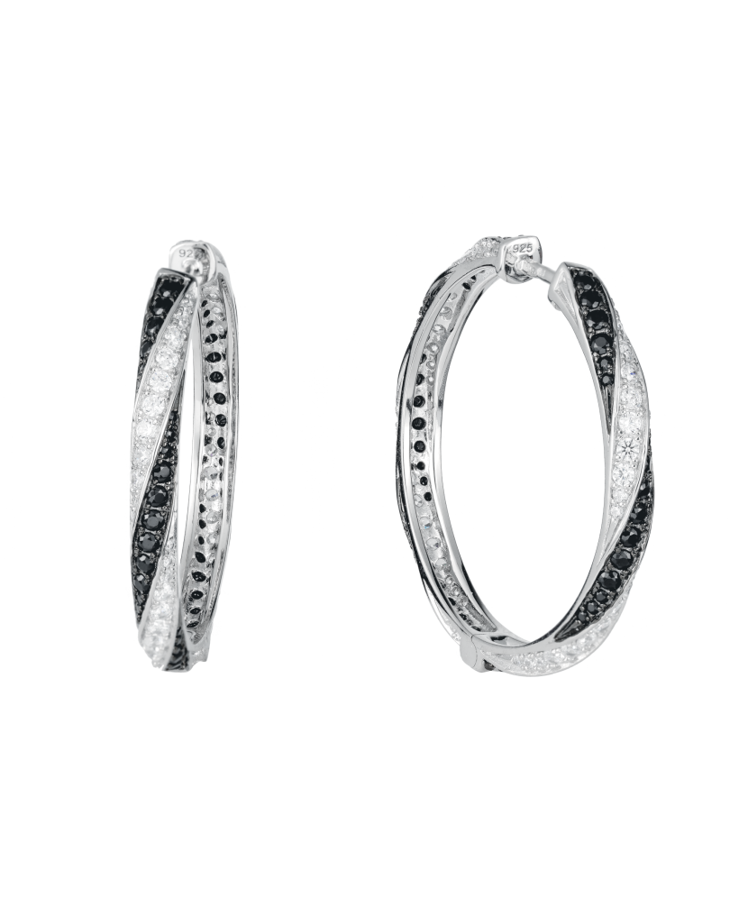 Hõbedast kõrvarõngad tsirkoonide ja spinellidega