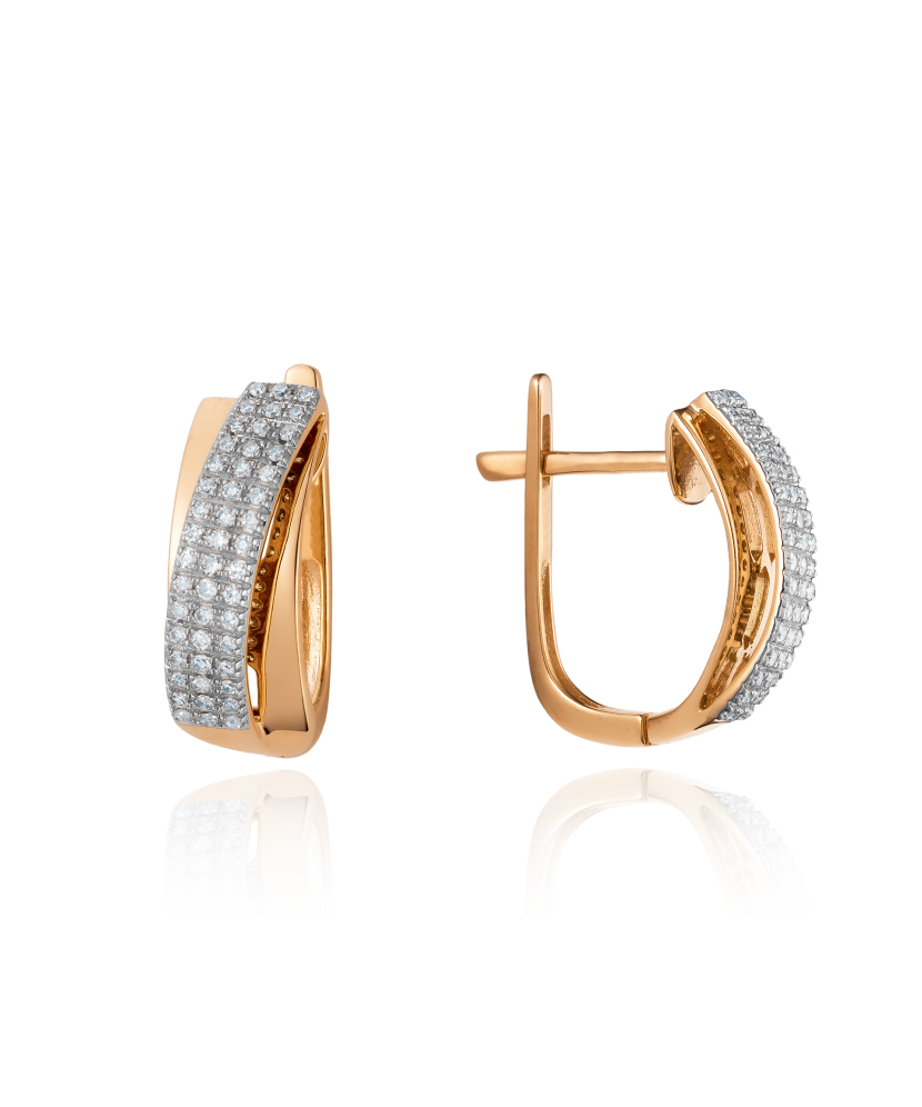 Kuldkõrvarõngad teemanditega