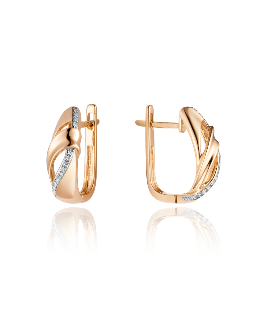 Kuldkõrvarõngad teemantidega