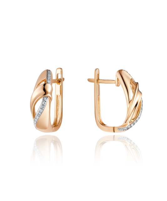 Kuldkõrvarõngad teemantidega