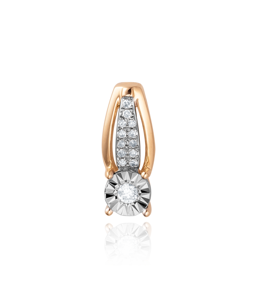 Золотой подвеска с алмазами