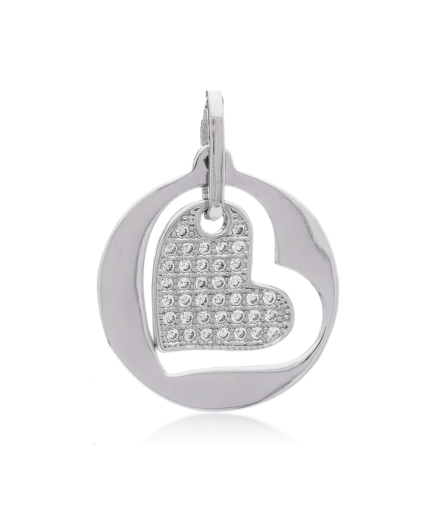 Hõberipats tsirkoonidega "südameke" Goldinga 00861