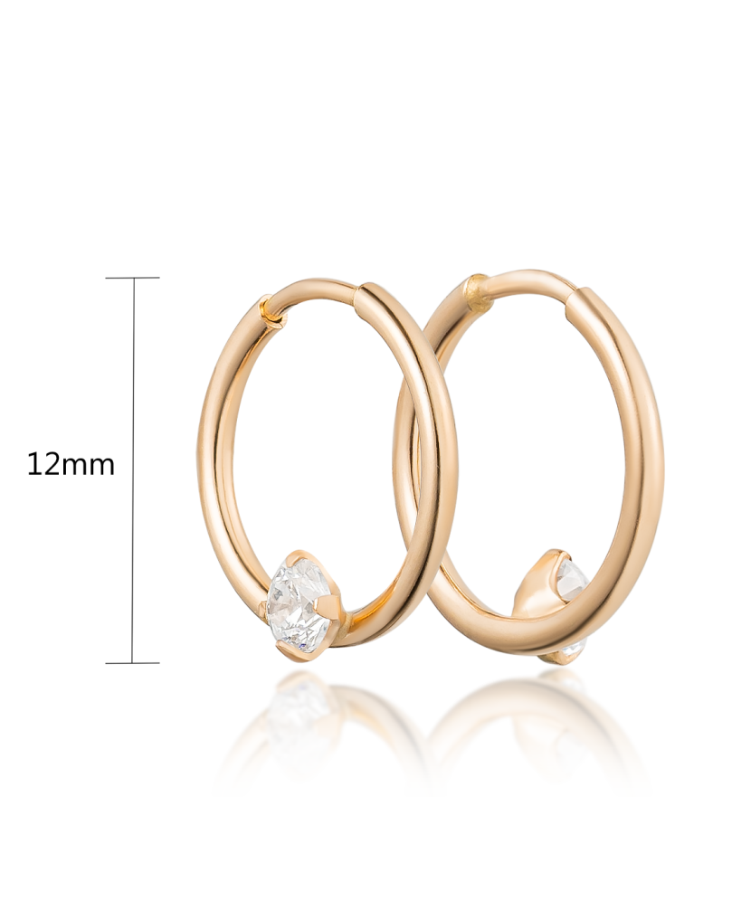 Kuldkõrvarõngad rõngad 12mm Goldinga 00671