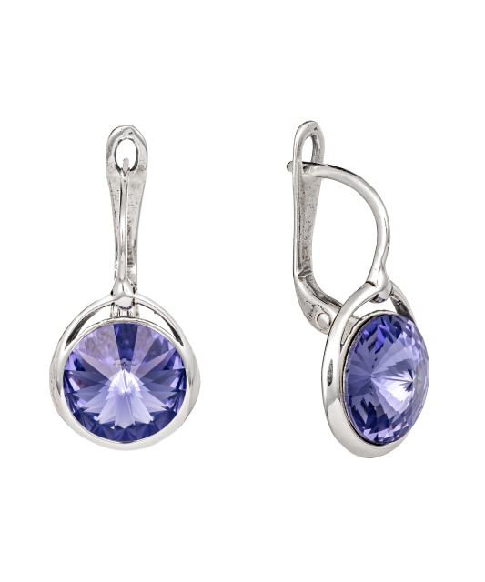 Hõbekõrvarõngad kristallidega