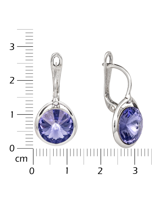 Hõbekõrvarõngad kristallidega