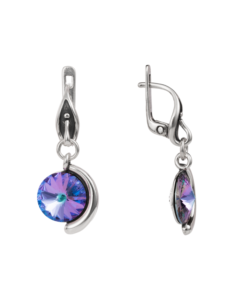 Hõbekõrvarõngad kristallidega