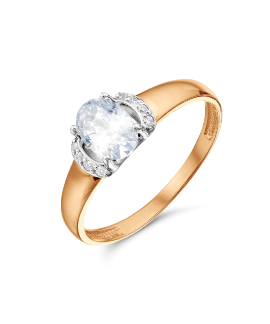 Золотое кольцо с цирконами