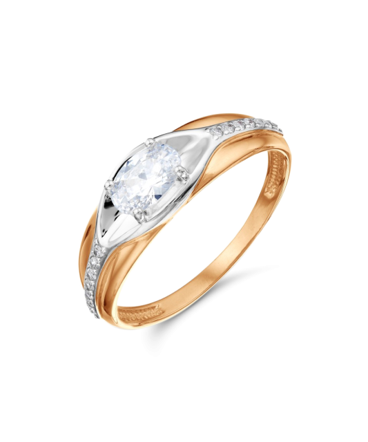 Kuldsõrmus tsirkoonidega Goldinga T14701A440