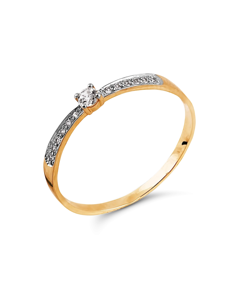 Золотое кольцо с цирконами