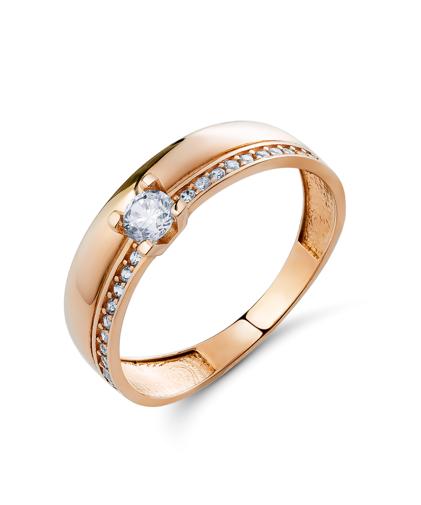 Kuldsõrmus tsirkoonidega