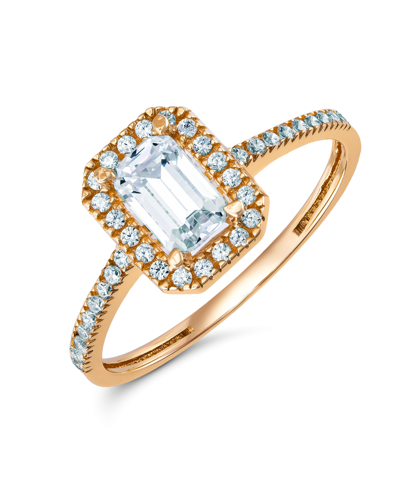 Kuldsõrmus tsirkoonidega