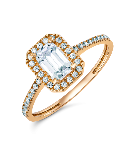 Kuldsõrmus tsirkoonidega