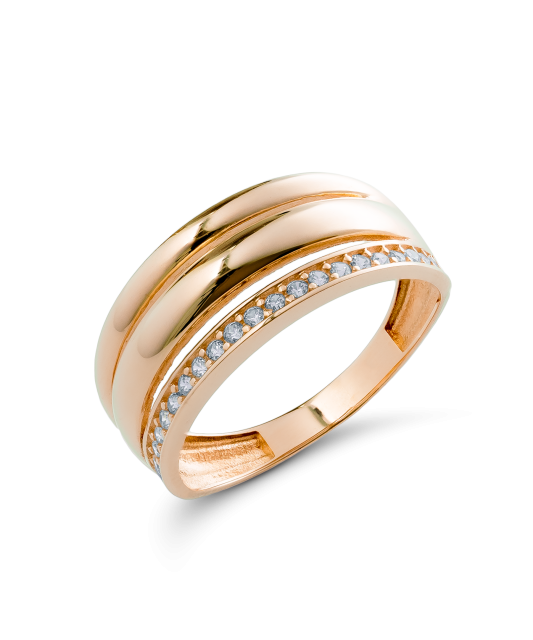 Золотое кольцо с цирконами