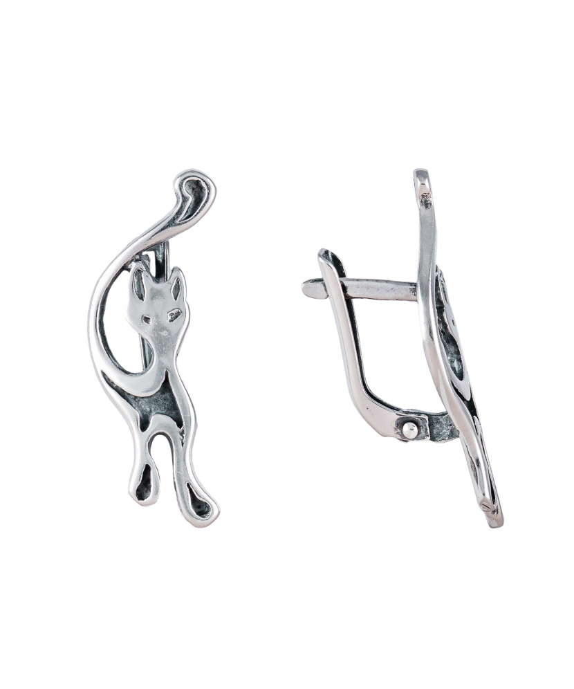 Hõbekõrvarõngad "Kassid"