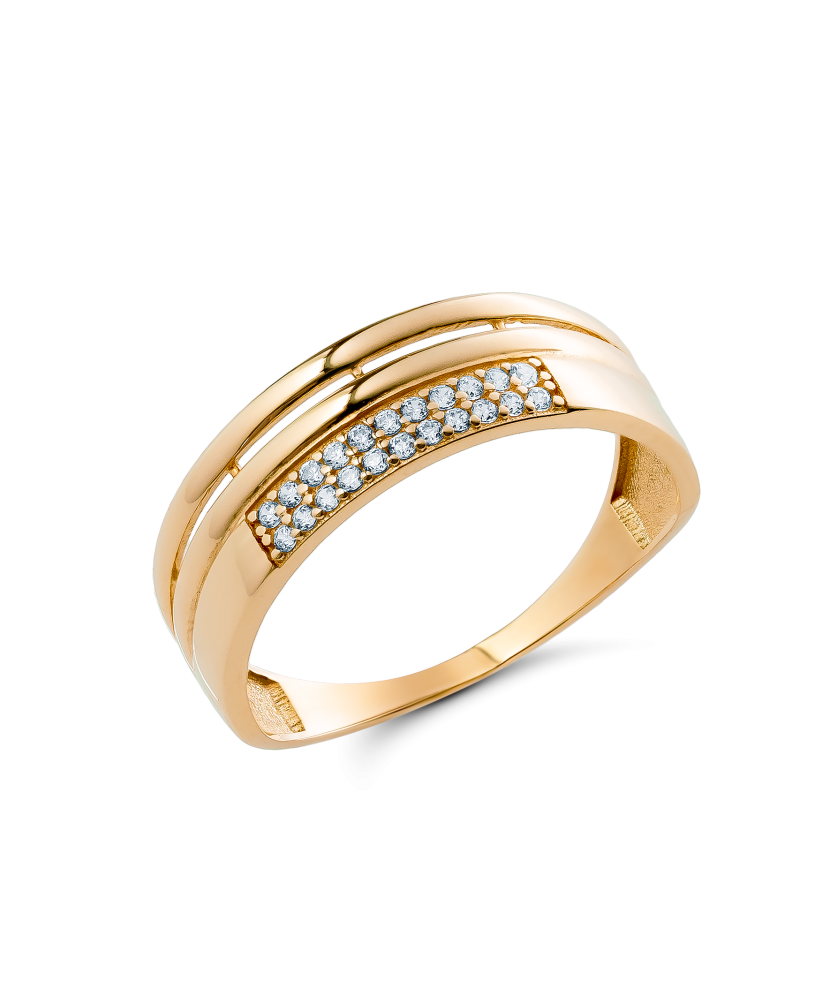 Золотое кольцо с цирконами