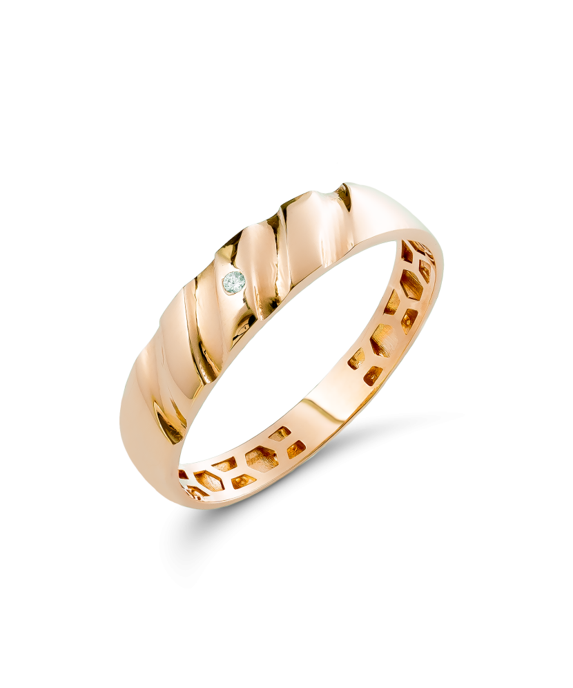 Золотое кольцо с цирконом