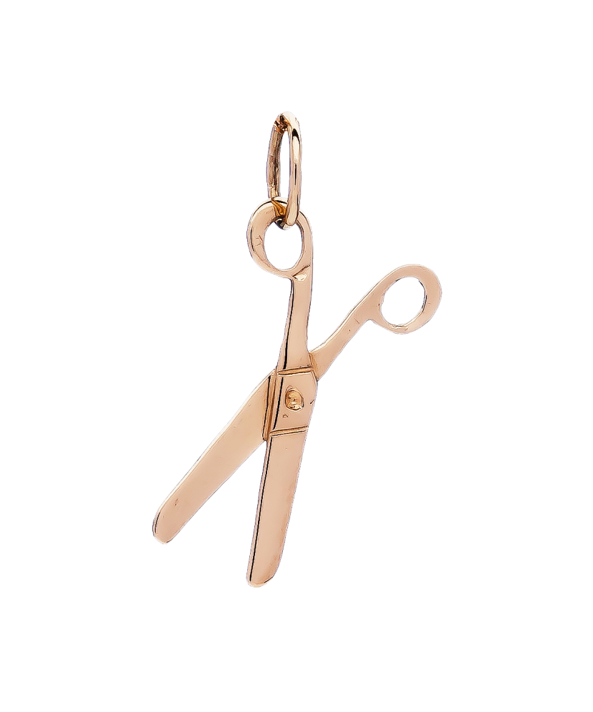 Золотой подвеска "Ножницы"