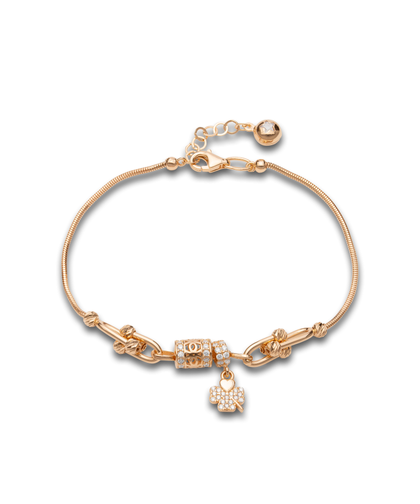 Золотой браслет с цирконами