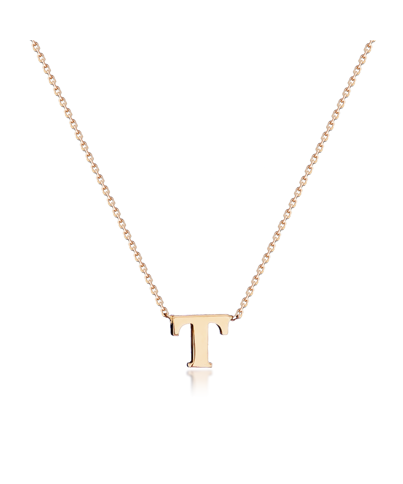 Золотая цепочка с подвеской буква T