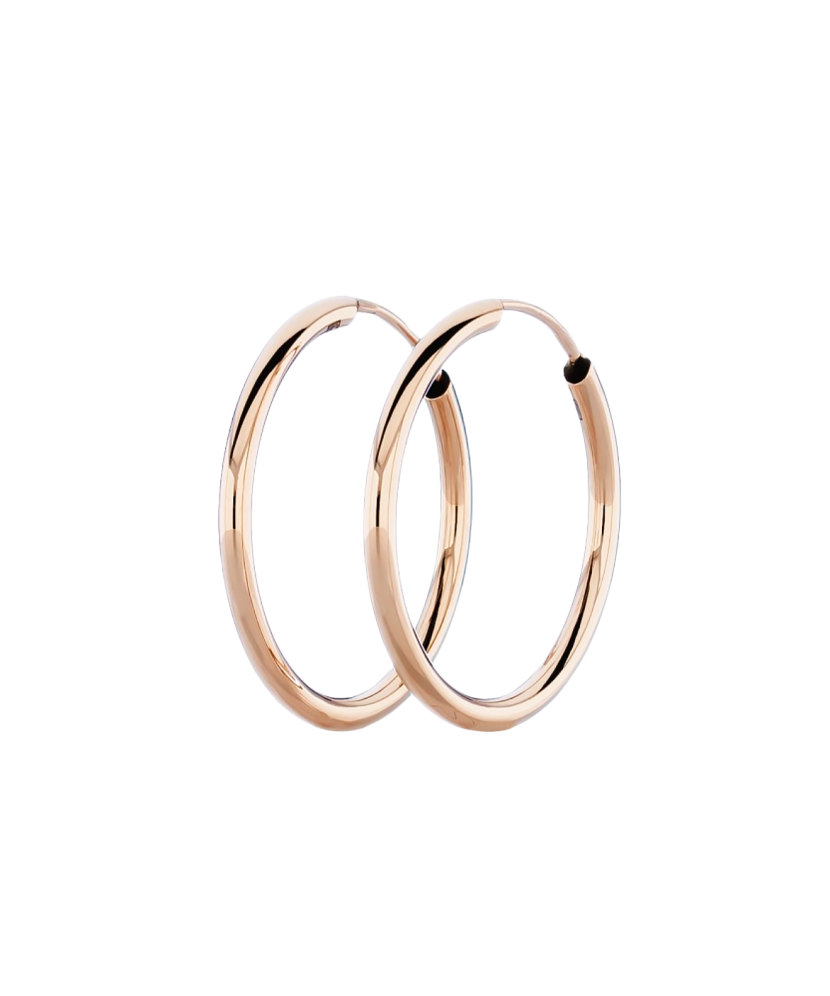 Золотые серьги 25мм