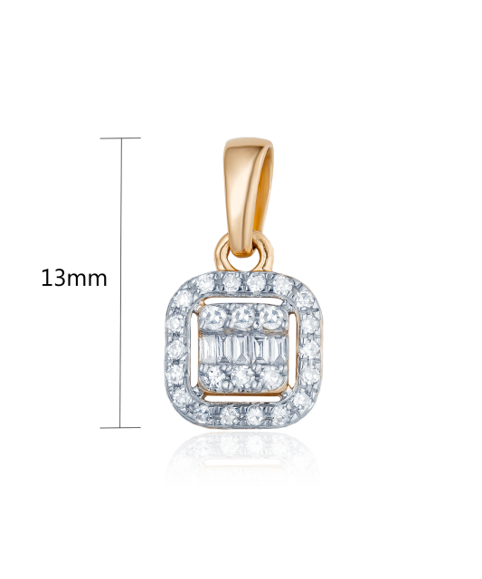 Золотой подвеска с бриллиантами