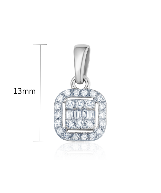 Подвеска из белого золота с бриллиантами