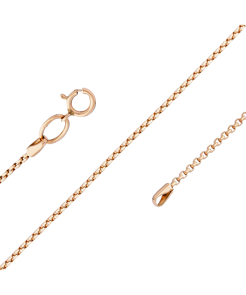 Kuldkett "Box" 1mm Goldinga BOX1MM