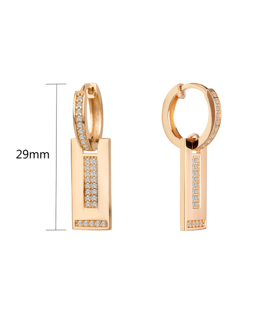 Kuldkõrvarõngad tsirkoonidega