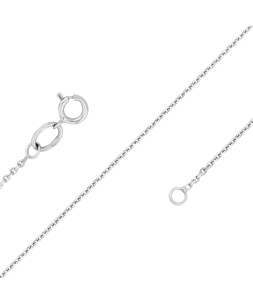 Valgest kullast kett "Anchor" 1.2mm Goldinga WANCHOR12MM