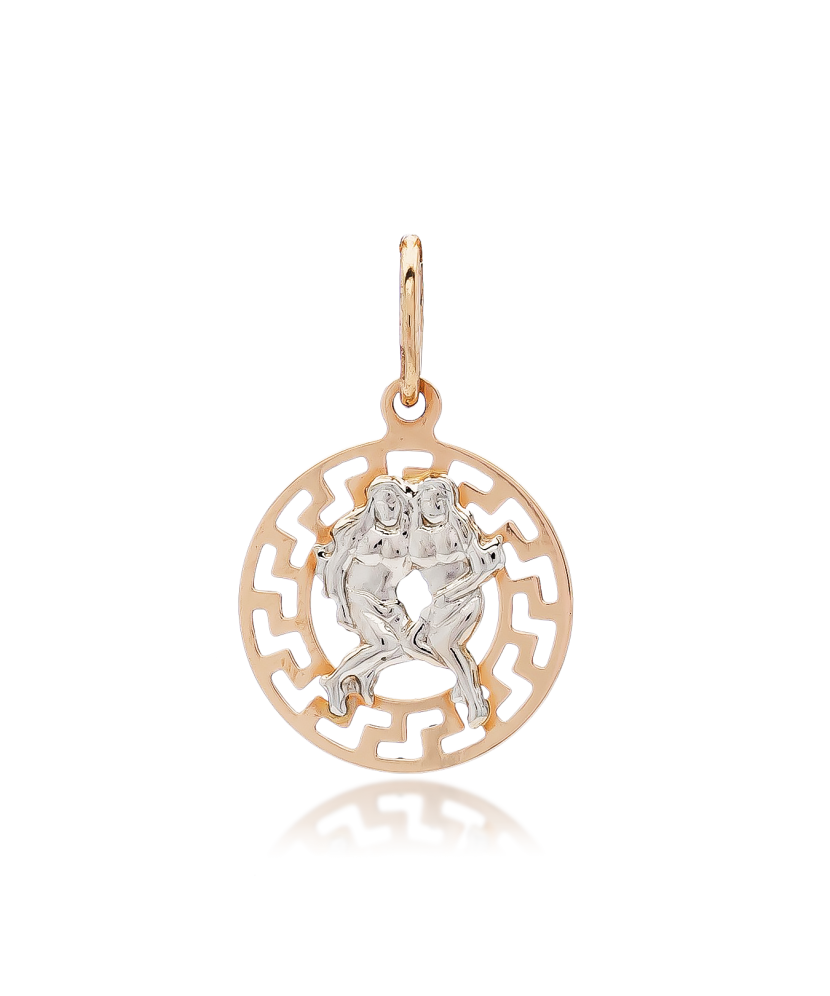 Золотой подвеска "близнецы"