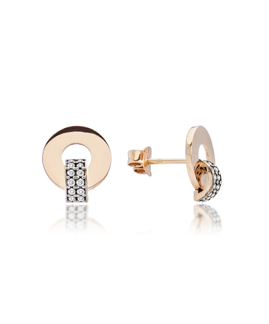 Золотые серьги с цирконами