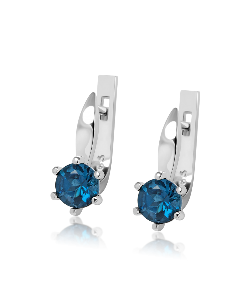 Hõbekõrvarõngad London topaasiga