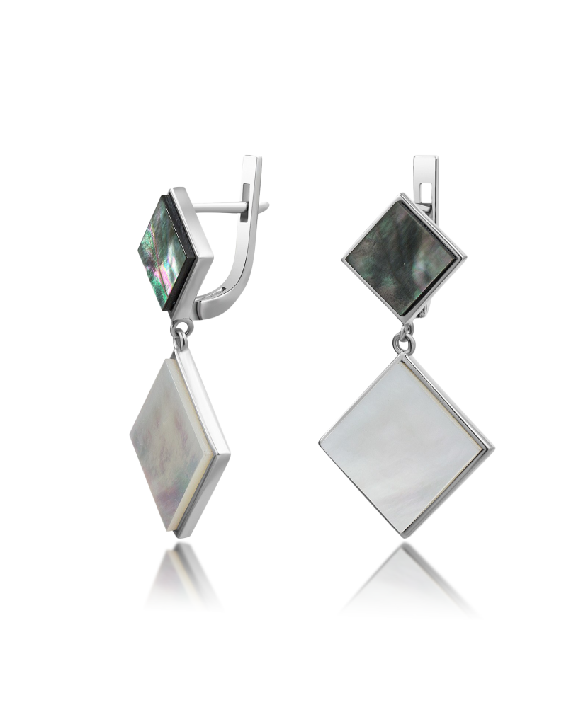 Серьги из серебра с перламутром