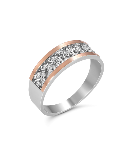 Кольцо из позолоченного серебра с цирконами