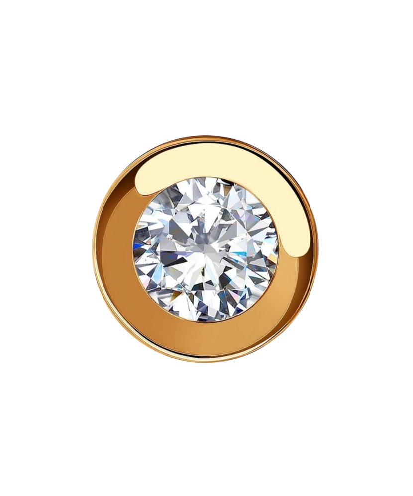 Золотой подвеска с цирконом