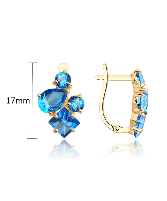 Kuldkõrvarõngad topaasidega Goldinga S727752