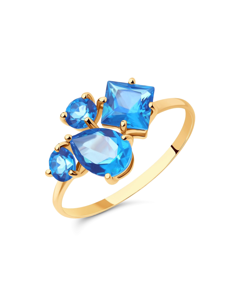 Золотое кольцо с топазами