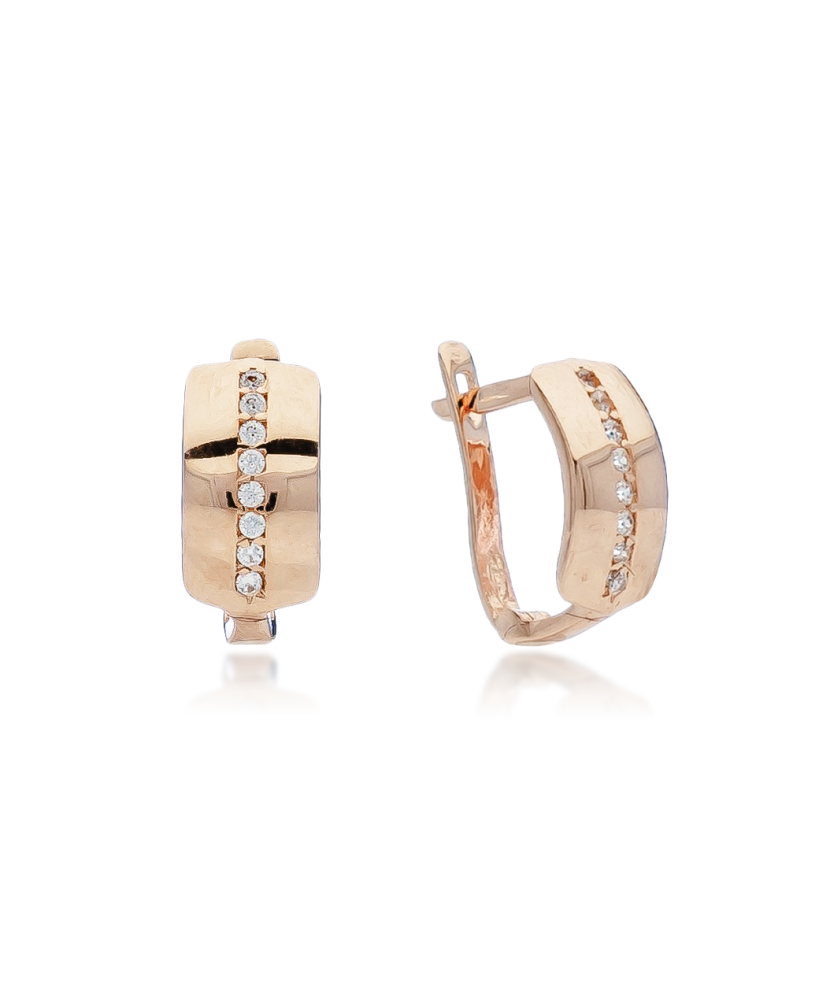 Kuldkõrvarõngad tsirkoonidega Goldinga 01212