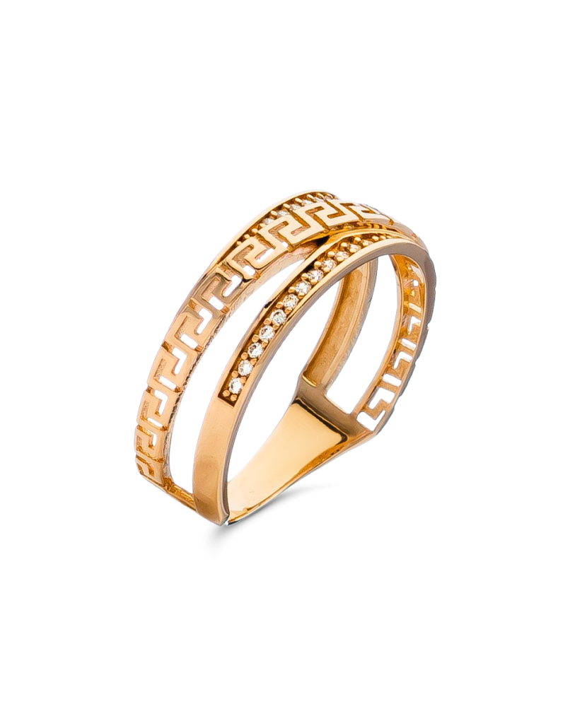 Золотое кольцо с цирконами