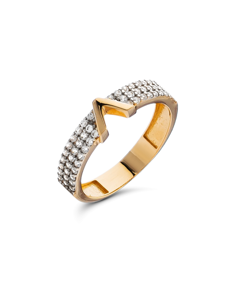 Kuldsõrmus tsirkoonidega Goldinga 01107