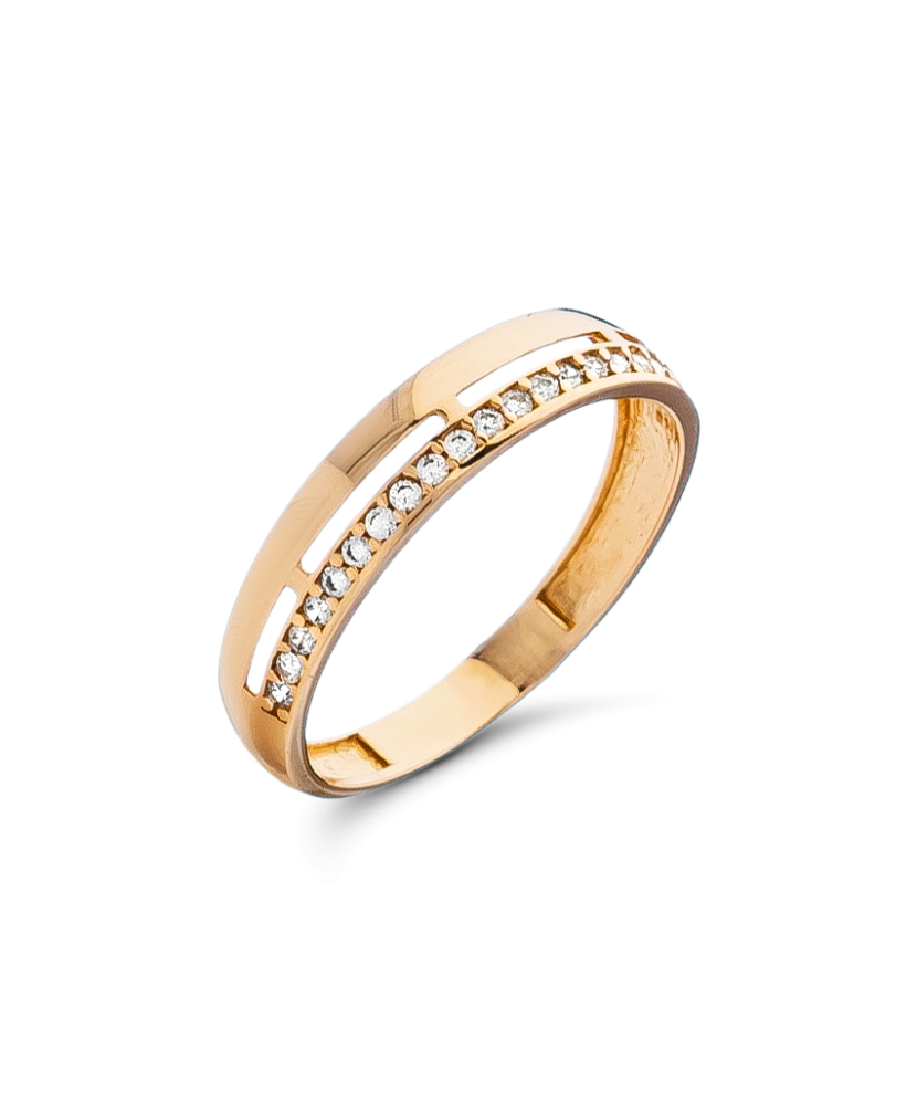 Золотое кольцо с цирконами